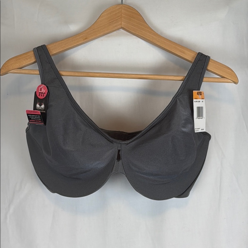 Lily Gray Underwire Bra with Adjustable Straps 40DD NWT